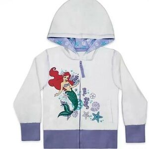 Kids White and Purple Mermaid Hoodie